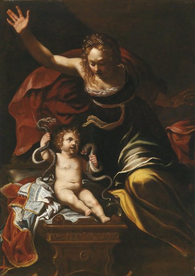 Scene from the Childhood of Hercules by Bernardino Mei